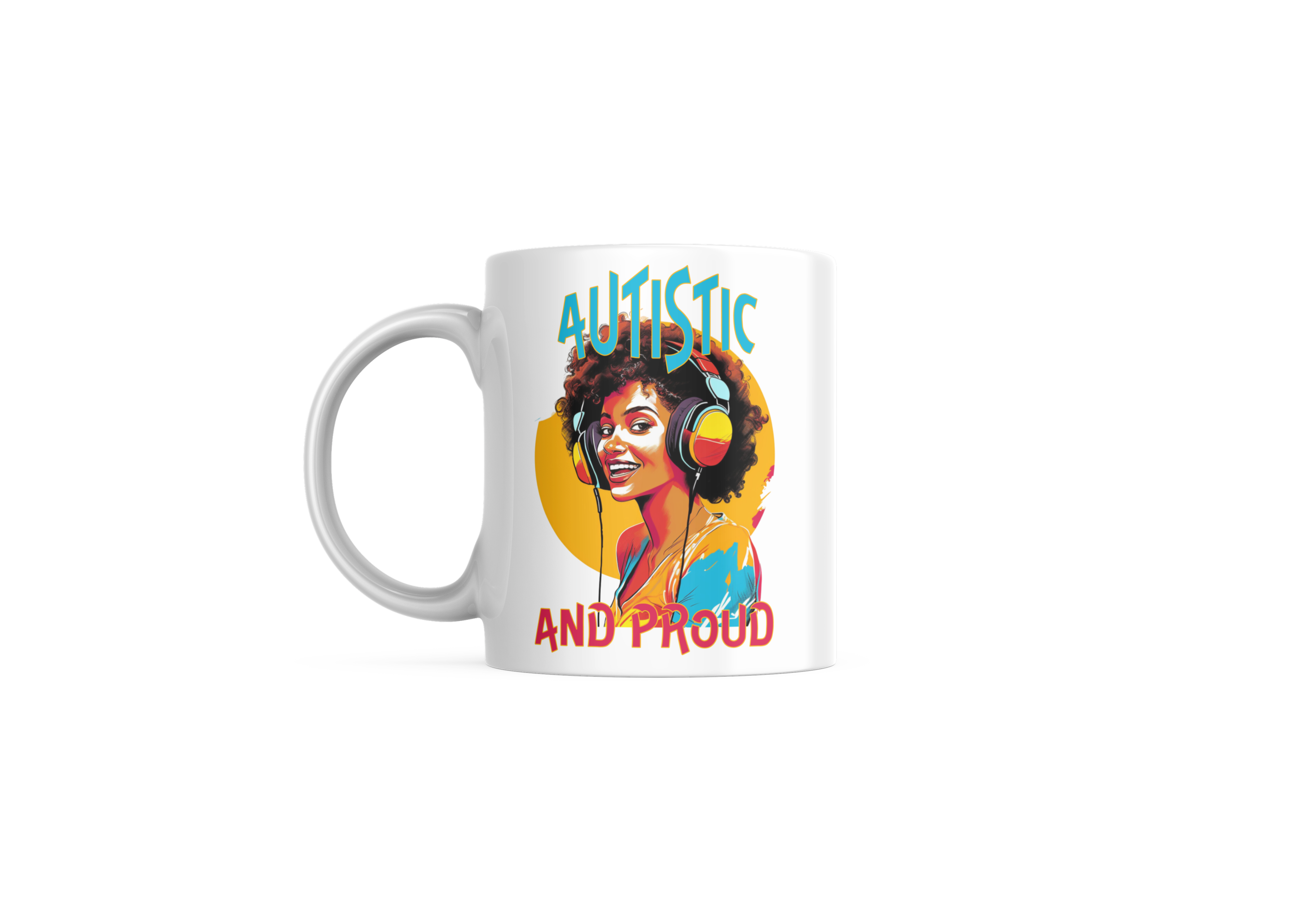 Autistic & Proud Mug (Multi-color Woman Design) - Image 4
