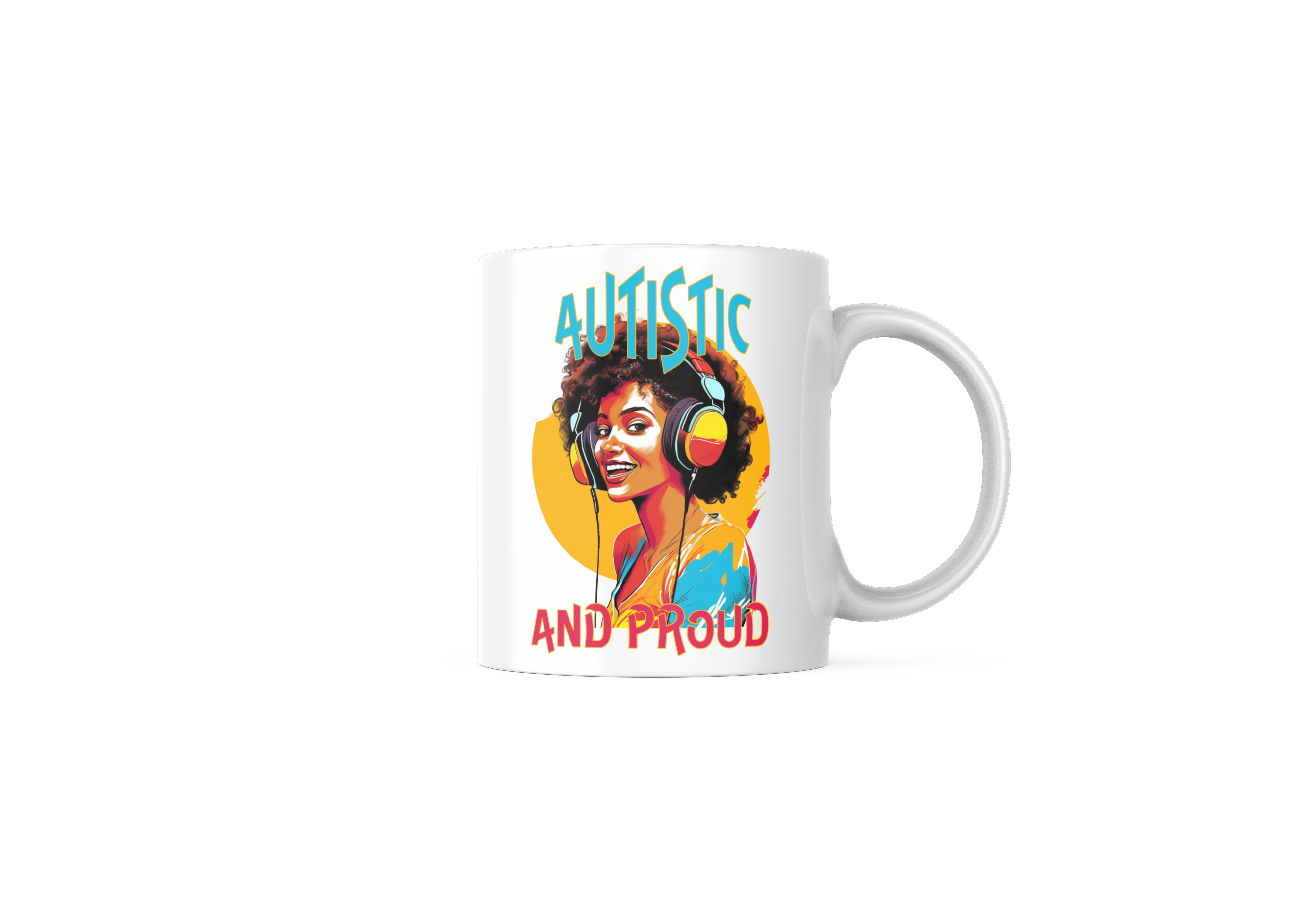 Autistic & Proud Mug (Multi-color Woman Design) - Image 3