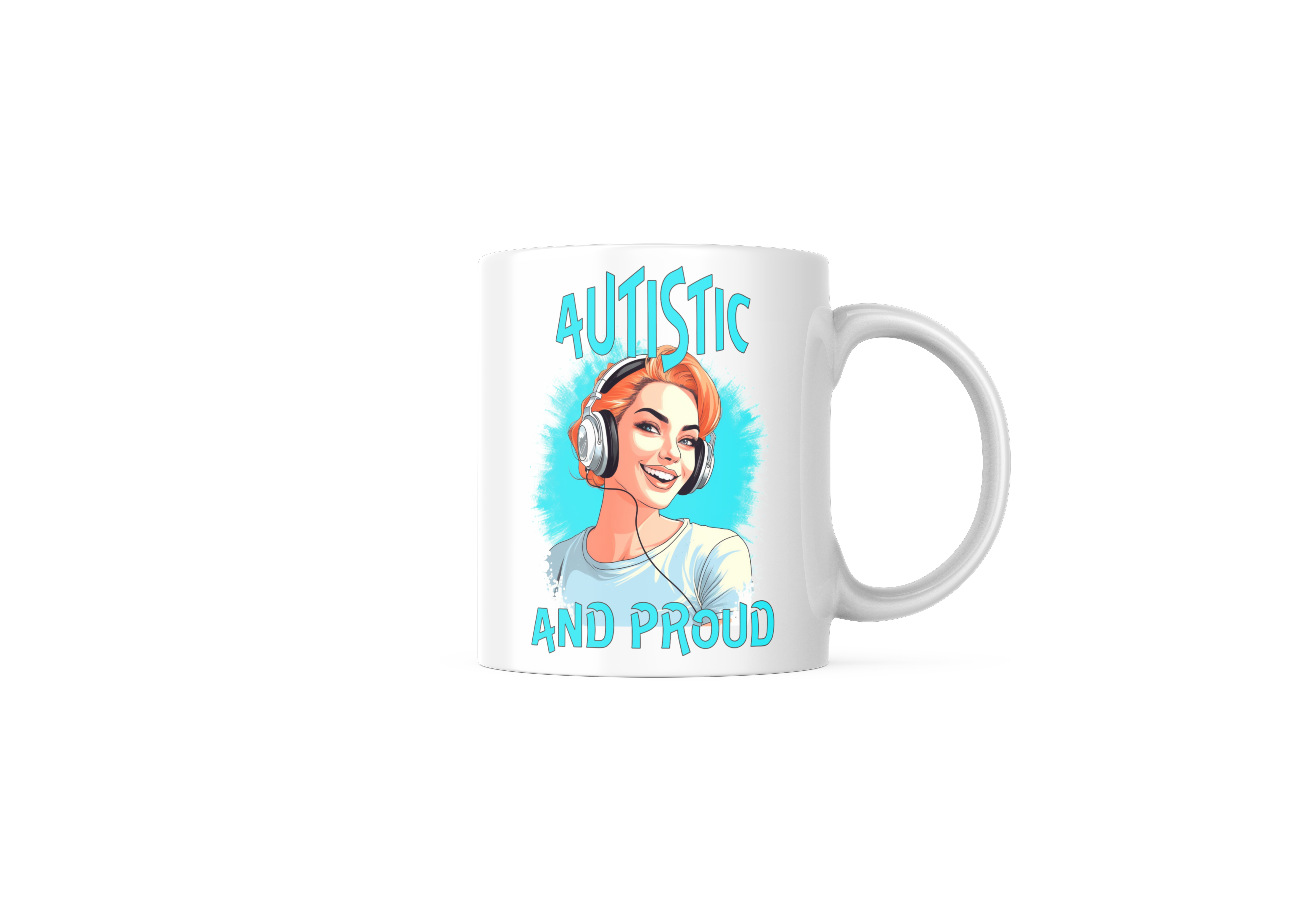 Autistic & Proud Mug (Blue Woman Design) - Image 3