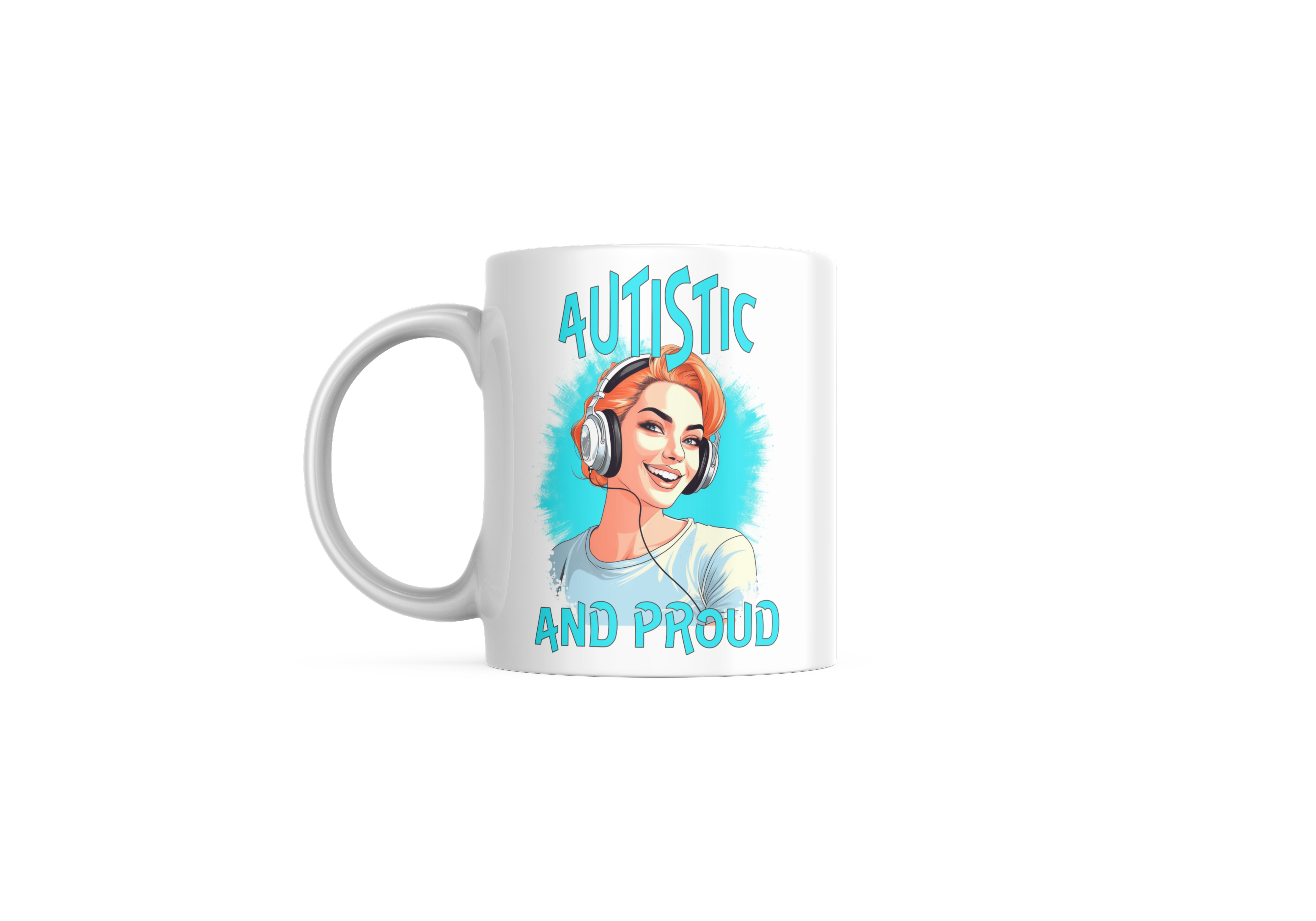 Autistic & Proud Mug (Blue Woman Design) - Image 2
