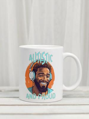 Autistic & Proud Mug (Blue Man Design)