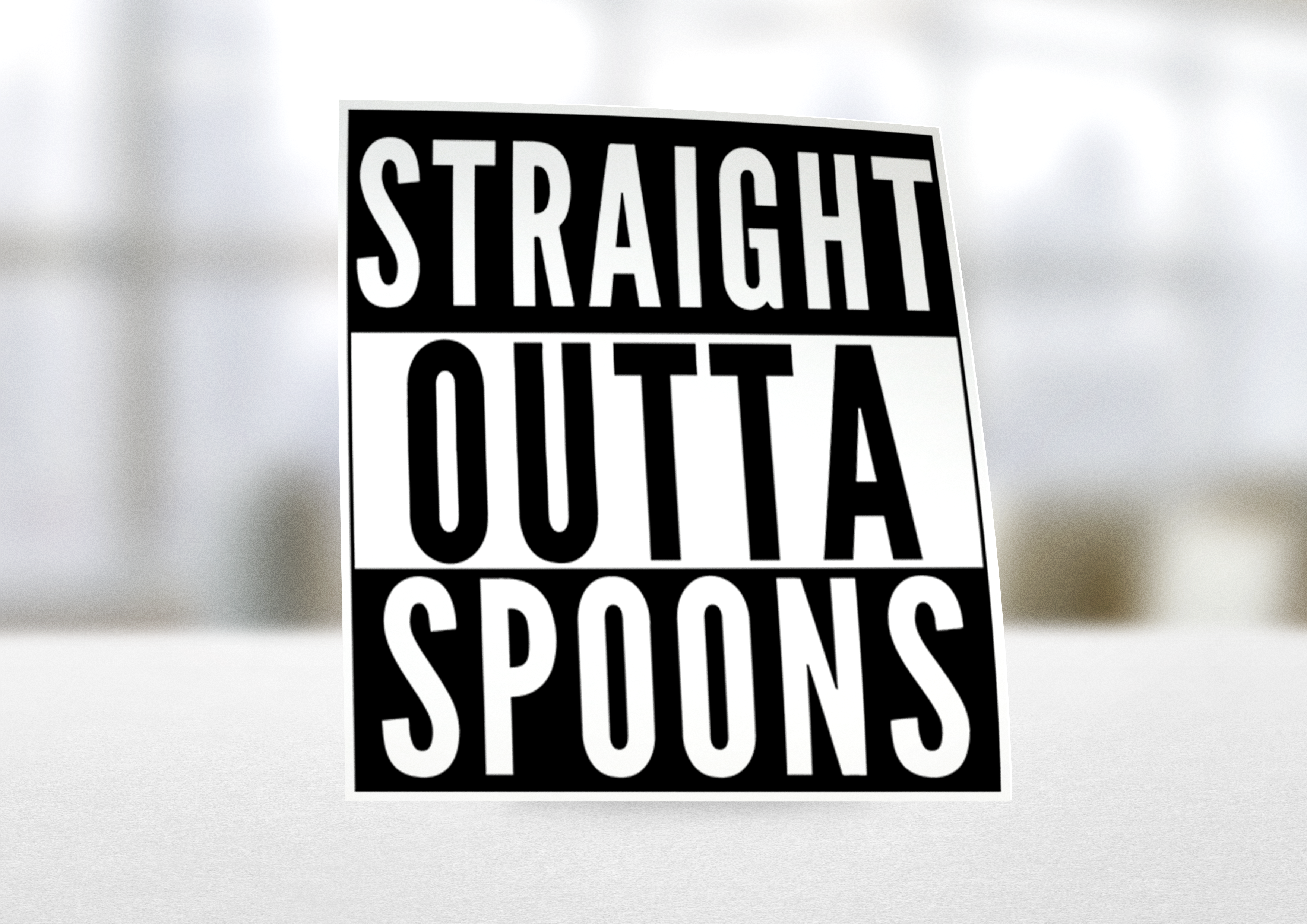 Straight Outta Spoons Vinyl Sticker