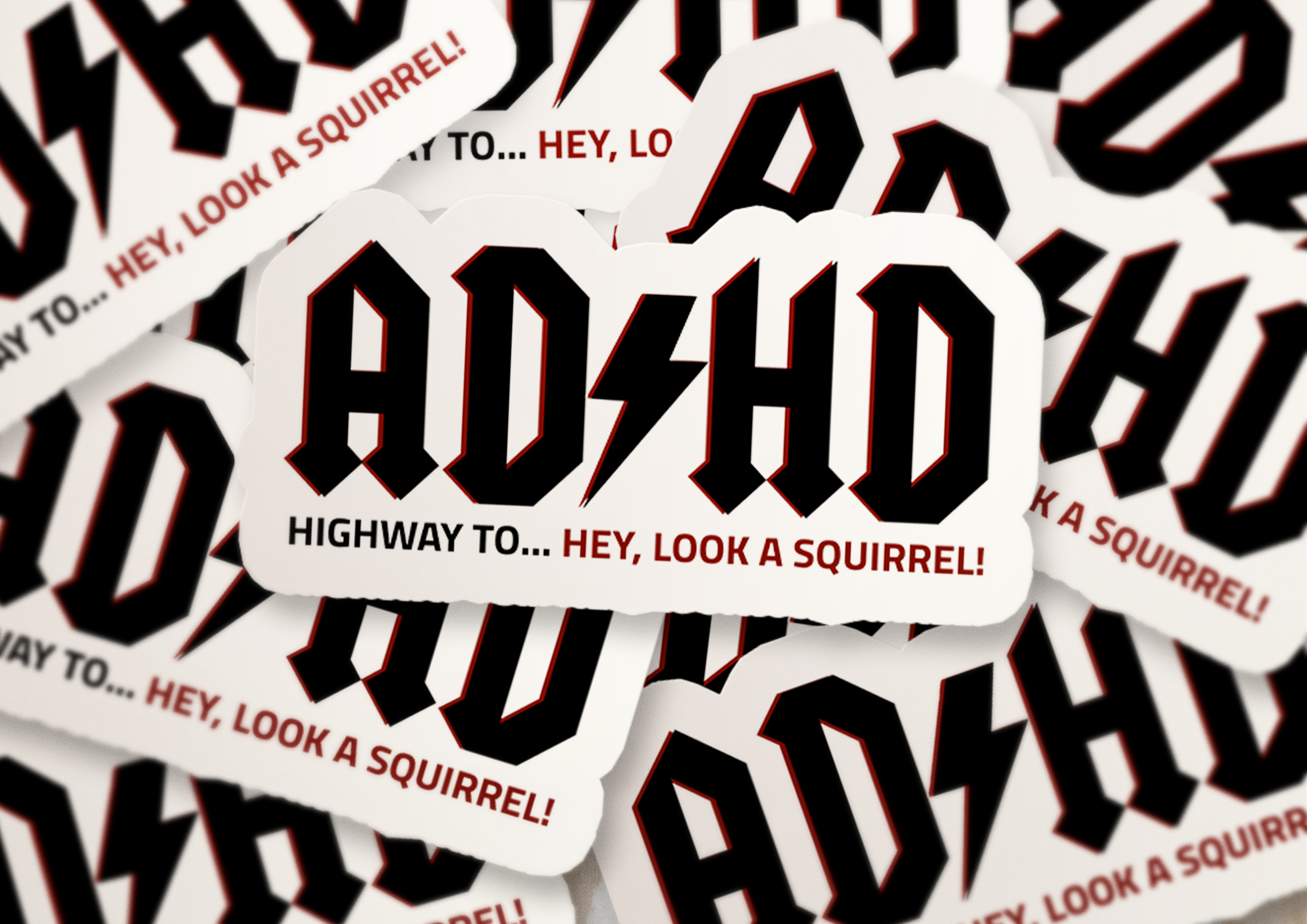 ADHD Highway to Hey Look a Squirrel Vinyl Sticker - Image 2