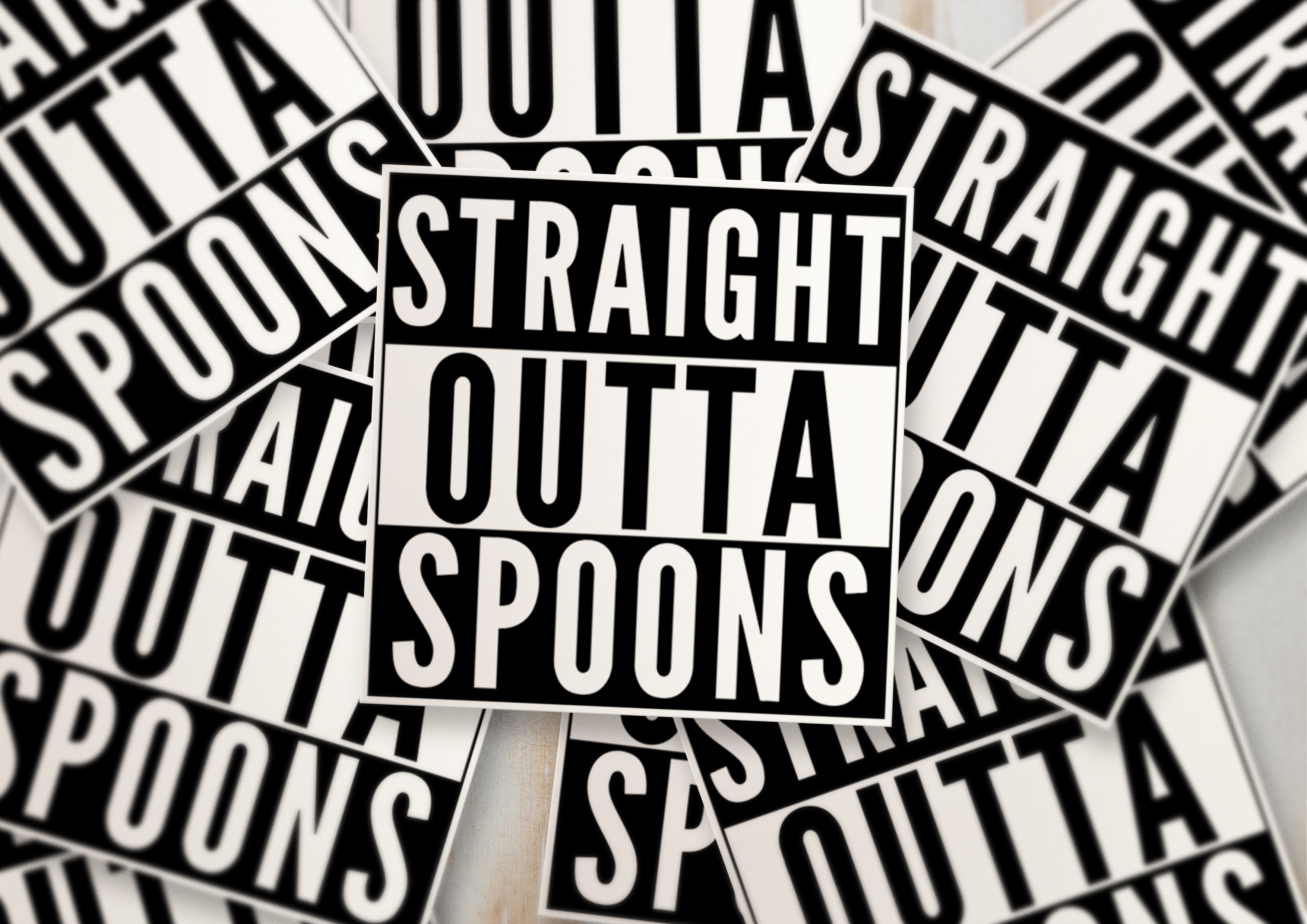 Straight Outta Spoons Vinyl Sticker - Image 2