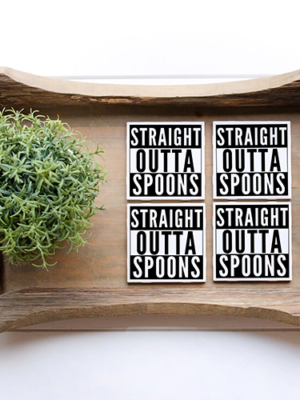 Straight Outta Spoons Coaster Set