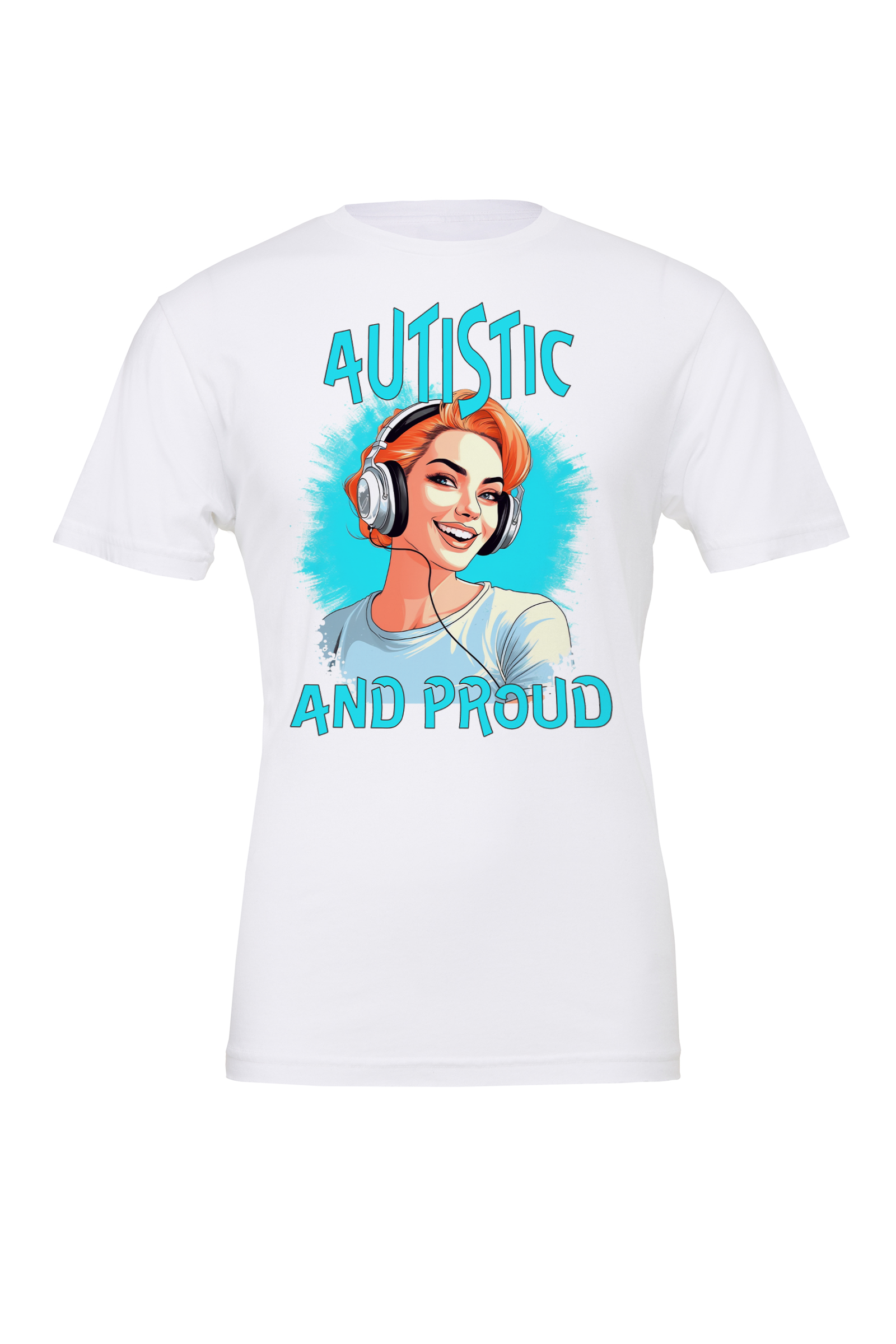 Unisex Autistic and Proud T-shirt (Blue Woman Design)